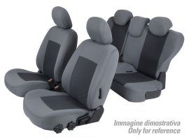 Set coprisedili Superior - Grigio/Nero - su misura per Jeep Grand Cherokee (06/05>12/10)