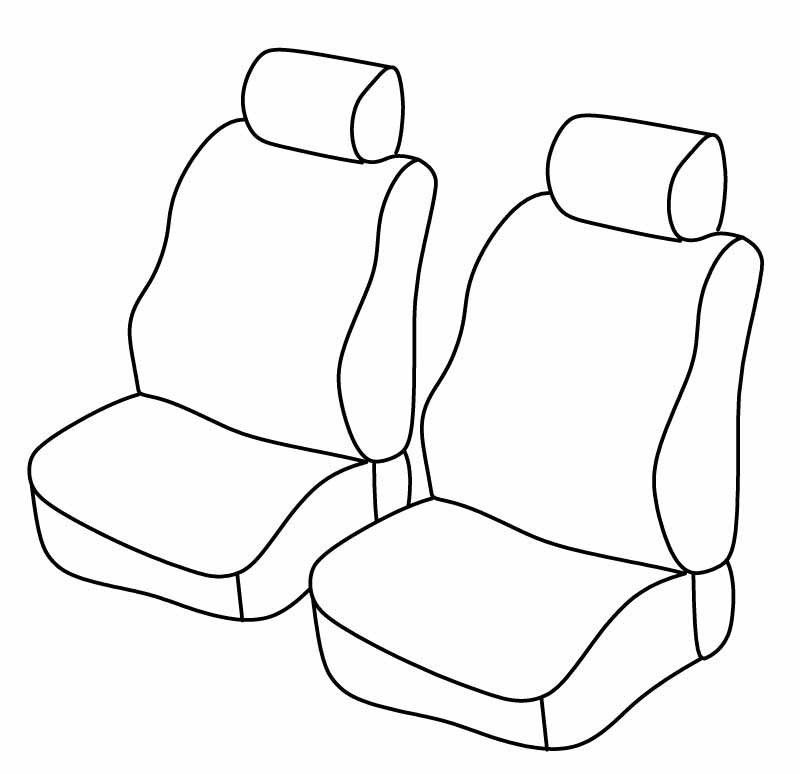 Set coprisedili Superior - Beige - su misura per Dacia Dokker Van (11/12>07/21) fino al 2016