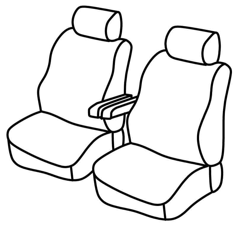 Set coprisedili Superior - Beige - su misura per Citroen Jumpy (04/16>)  - Peugeot Expert (04/16>)
