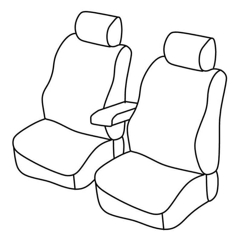Set coprisedili Superior - Beige - su misura per Fiat Doblò Cargo (01/10>07/22)  - Opel Combo (04/12>08/18)