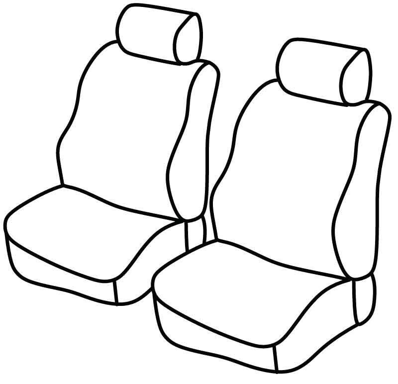 Set coprisedili Superior - Beige - su misura per Fiat Doblò Cargo (01/10>07/22)  - Opel Combo (04/12>08/18)