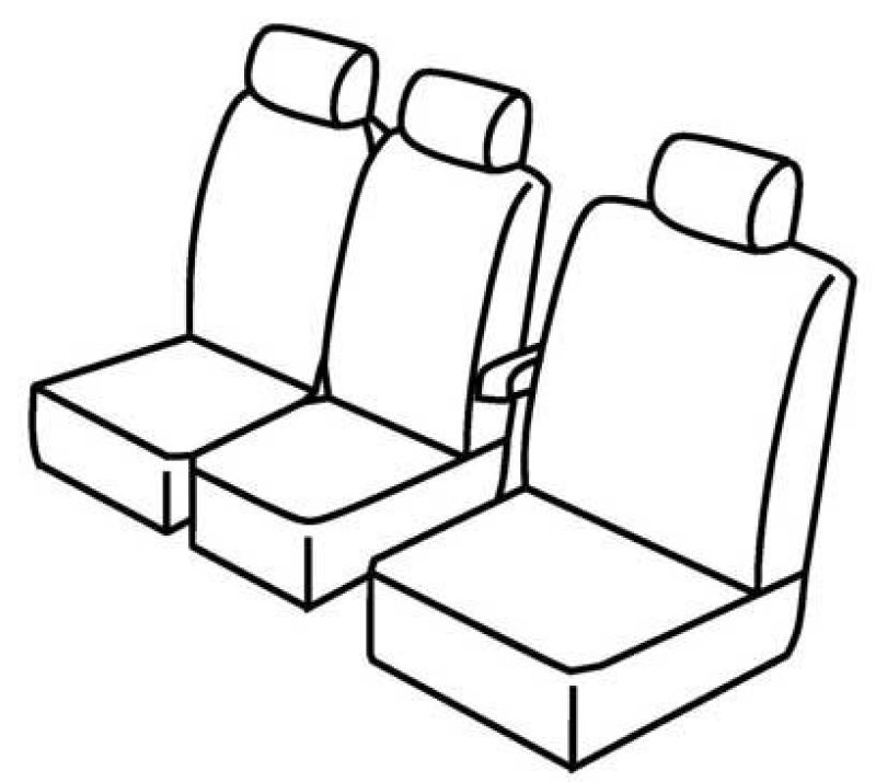 Set coprisedili Superior - Beige - su misura per Citroen Berlingo (04/08>05/18)  - Peugeot Partner (04/08>08/18) Urban