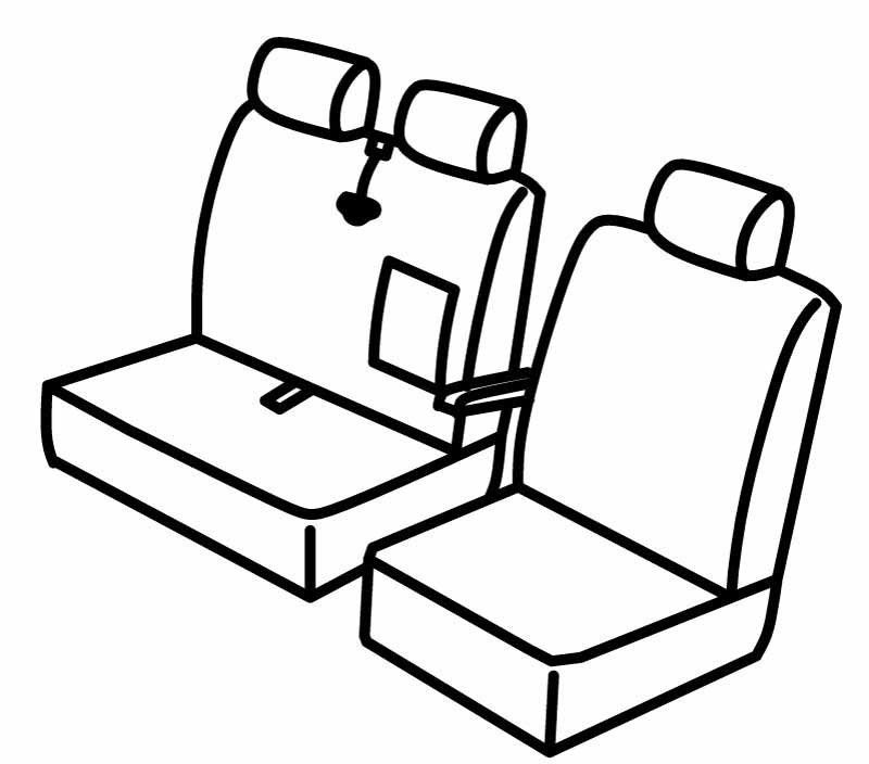 Set coprisedili Superior - Beige - su misura per Citroen Jumper (05/14>)  - Fiat Ducato (05/14>)  - Peugeot Boxer (05/14>)