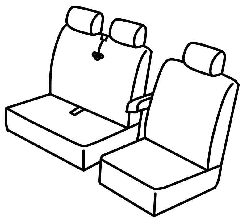 Set coprisedili Superior - Beige - su misura per Citroen Jumper (05/14>)  - Fiat Ducato (05/14>)  - Peugeot Boxer (05/14>)