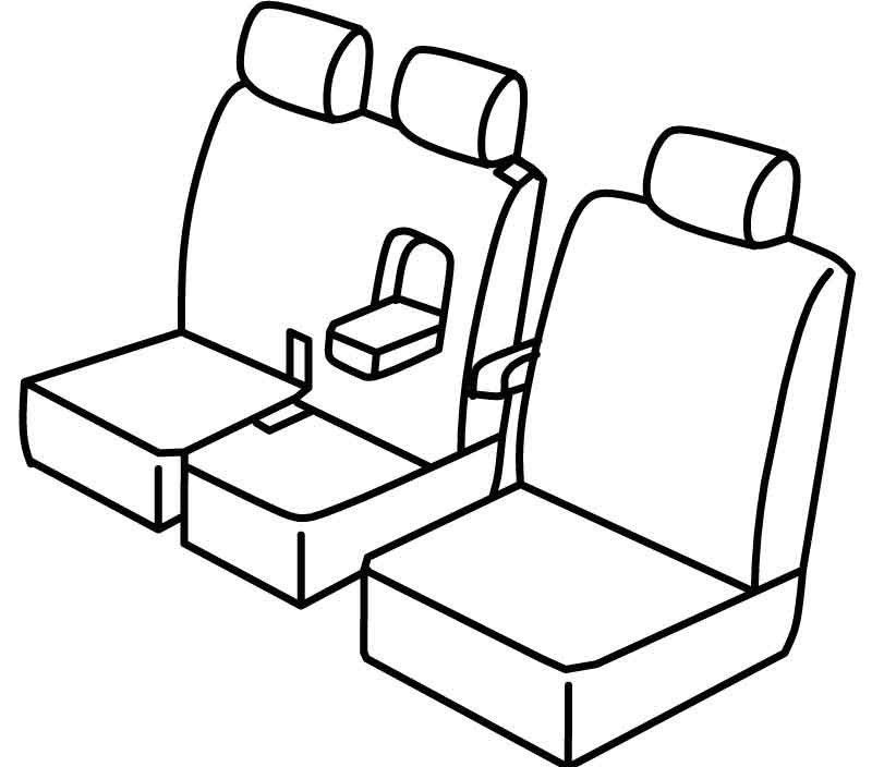 Set coprisedili Superior - Beige - su misura per Citroen Jumpy (04/16>)  - Toyota Proace (04/16>)
