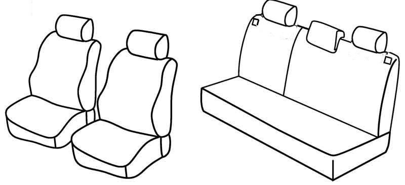 Set coprisedili Superior - Beige - su misura per Dacia Sandero (01/13>01/21)  - Dacia Sandero Stepway (01/13>01/21)