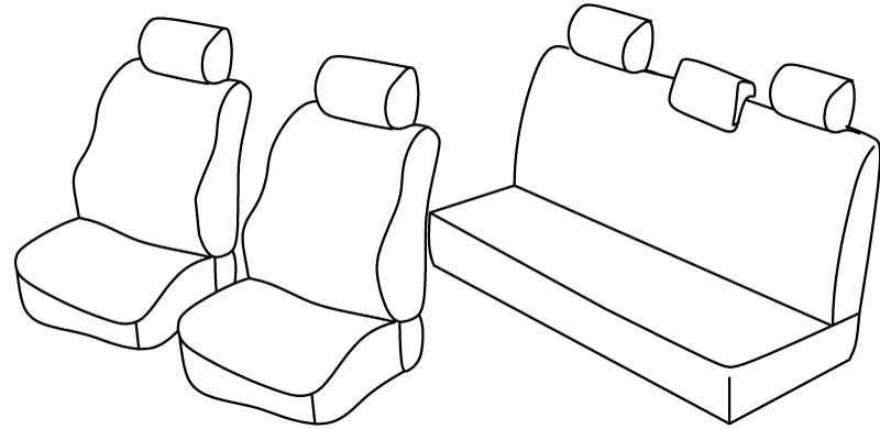 Set coprisedili Superior - Beige - su misura per Dacia Sandero (09/08>12/12)  - Dacia Sandero Stepway (07/09>12/12)