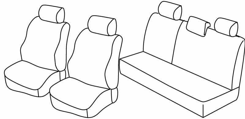 Set coprisedili Superior - Beige - su misura per Dacia Sandero (09/08>12/12)  - Dacia Sandero Stepway (07/09>12/12)