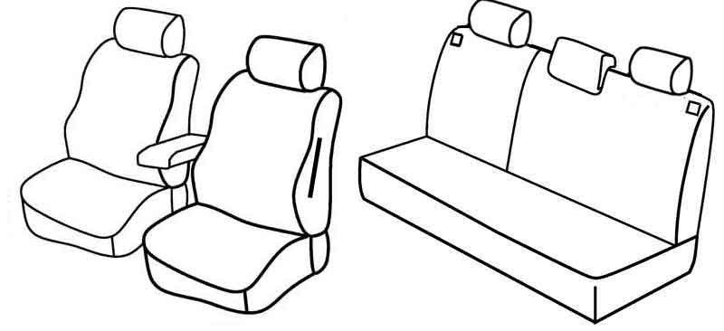 Set coprisedili Superior - Beige - su misura per Dacia Sandero (01/13>01/21)  - Dacia Sandero Stepway (01/13>01/21)