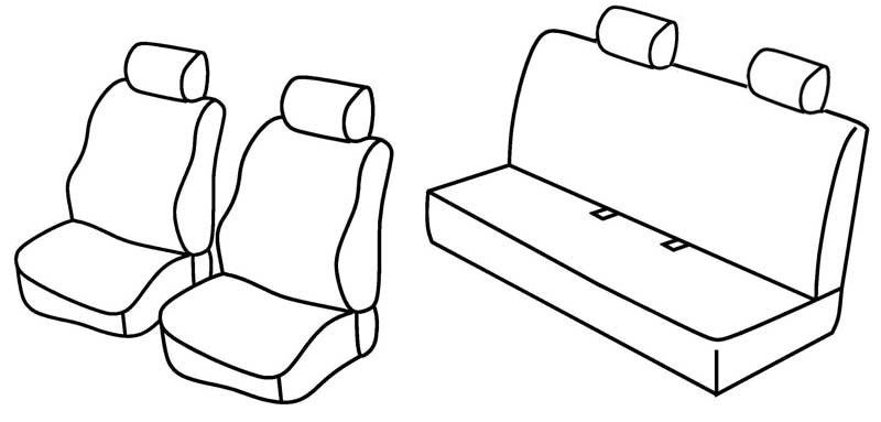 Set coprisedili Superior - Beige - su misura per Fiat Panda (09/03>01/12)  - Fiat Panda Classic (02/12>12/12)