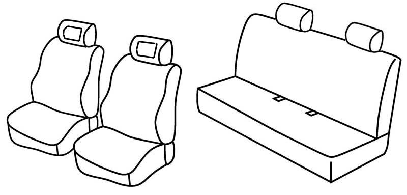 Set coprisedili Superior - Beige - su misura per Fiat Panda (09/03>01/12)  - Fiat Panda Classic (02/12>12/12)