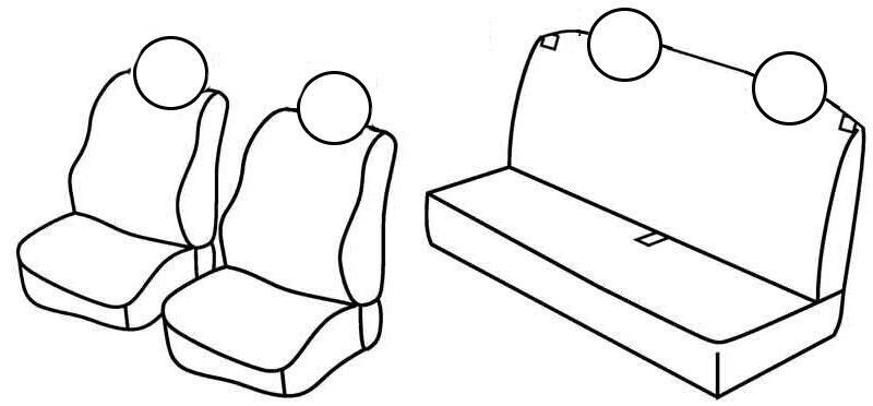Set coprisedili Superior - Beige - su misura per Fiat Panda (02/12>)
