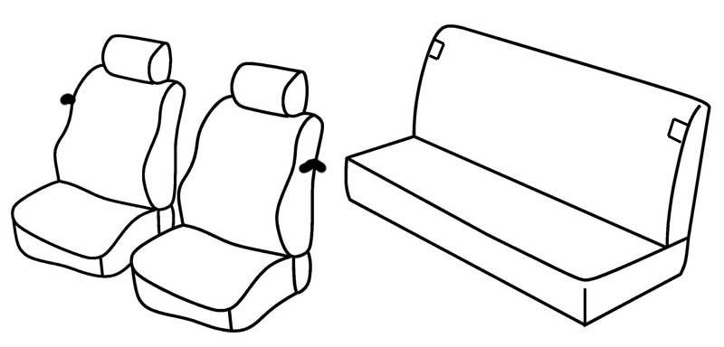 Set coprisedili Superior - Beige - su misura per Fiat Punto 3p (01/93>08/99)