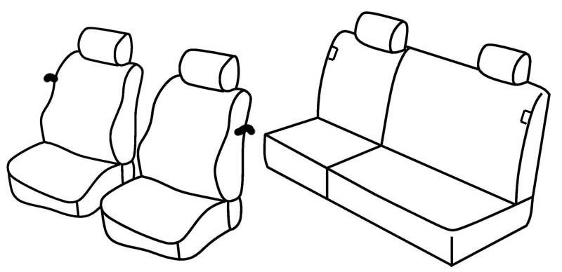 Set coprisedili Superior - Beige - su misura per Fiat Punto 3p (01/93>08/99)