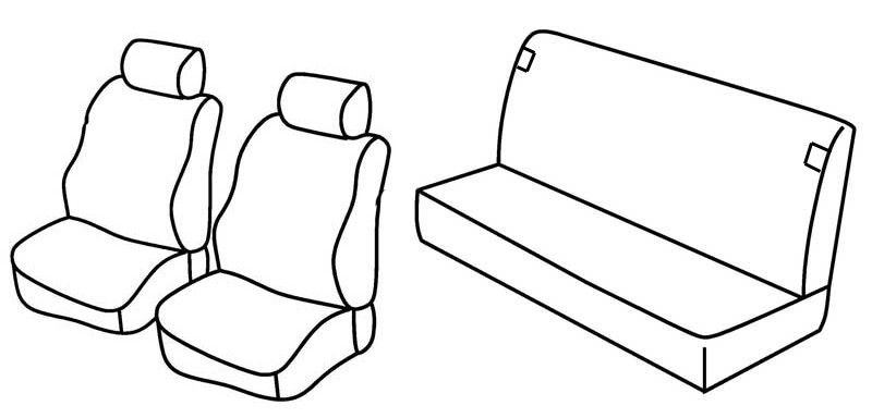 Set coprisedili Superior - Beige - su misura per Fiat Punto 5p (01/93>08/99)