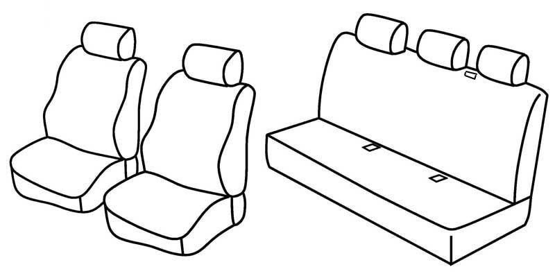 Set coprisedili Superior - Beige - su misura per Fiat Punto 5p (09/99>04/03) fino al 2001