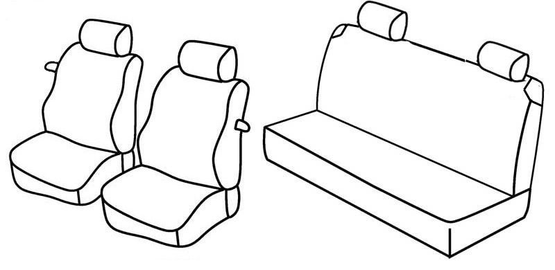 Set coprisedili Superior - Beige - su misura per Fiat Punto 3p (09/99>08/09) dal 2001