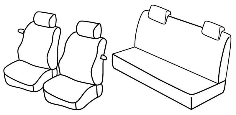 Set coprisedili Superior - Beige - su misura per Fiat Punto 3p (09/99>08/09) dal 2001