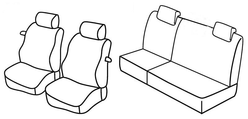 Set coprisedili Superior - Beige - su misura per Fiat Punto 3p (09/99>08/09) dal 2001