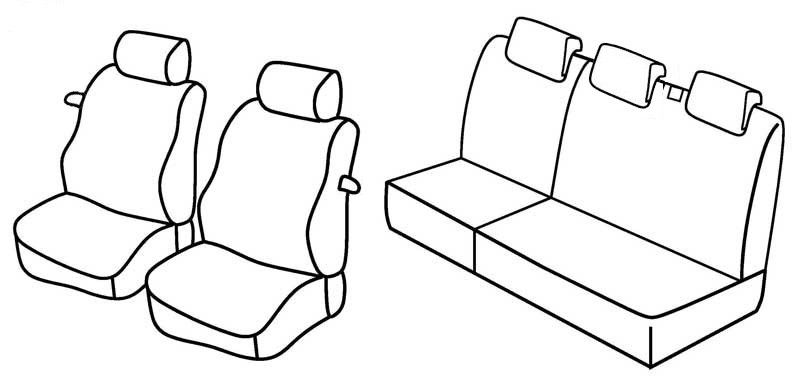 Set coprisedili Superior - Beige - su misura per Fiat Punto 3p (09/99>08/09) dal 2001