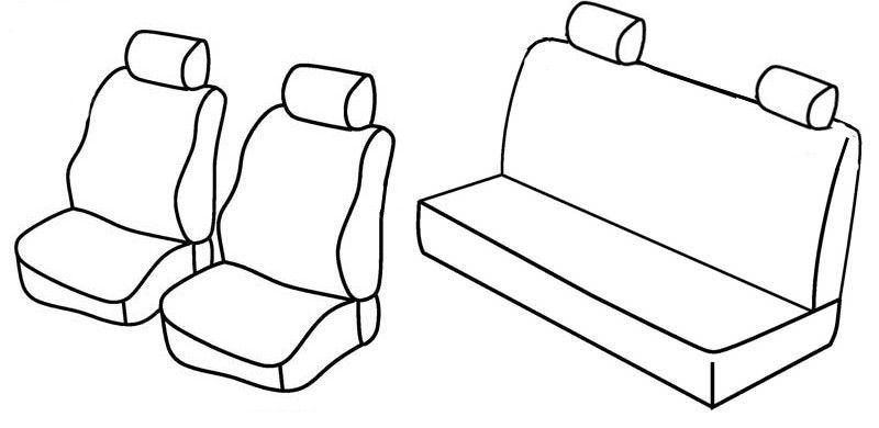 Set coprisedili Superior - Nocciola - su misura per Fiat Punto 5p (09/99>08/09) dal 2001
