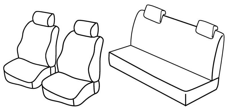 Set coprisedili Superior - Beige - su misura per Fiat Punto 5p (09/99>08/09) dal 2001