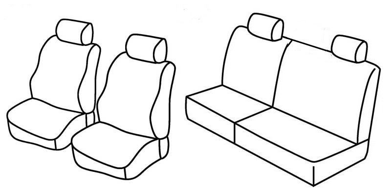 Set coprisedili Superior - Beige - su misura per Fiat Punto 5p (09/99>08/09) dal 2001