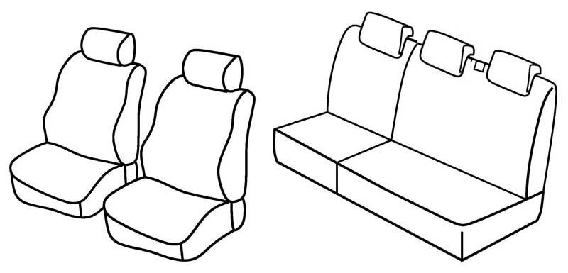 Set coprisedili Superior - Beige - su misura per Fiat Punto 5p (09/99>08/09) dal 2001