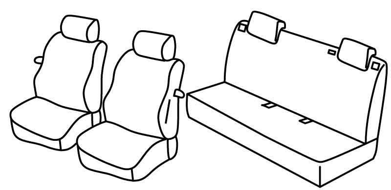 Set coprisedili Superior - Beige - su misura per Fiat Grande Punto 3p (09/05>04/12)  - Fiat Punto 3p (01/12>08/18)  - Fiat Punto Evo 3p (10/09>04/12)