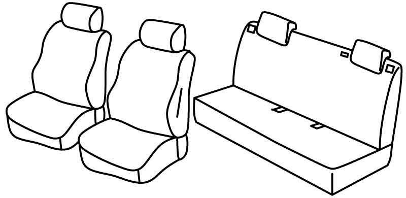 Set coprisedili Superior - Beige - su misura per Fiat Grande Punto 5p (09/05>04/12)  - Fiat Punto 5p (01/12>04/19)  - Fiat Punto Evo 5p (10/09>04/12)