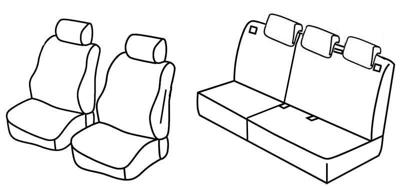 Set coprisedili Superior - Beige - su misura per Fiat Grande Punto 5p (09/05>04/12)  - Fiat Punto 5p (01/12>04/19)