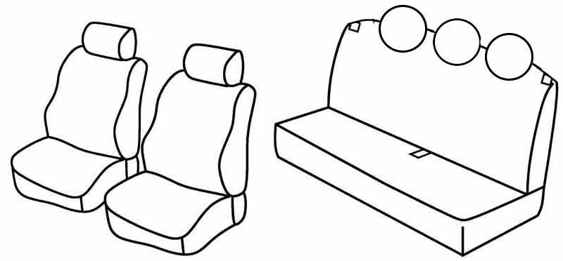 Set coprisedili Superior - Beige - su misura per Fiat Panda (02/12>)