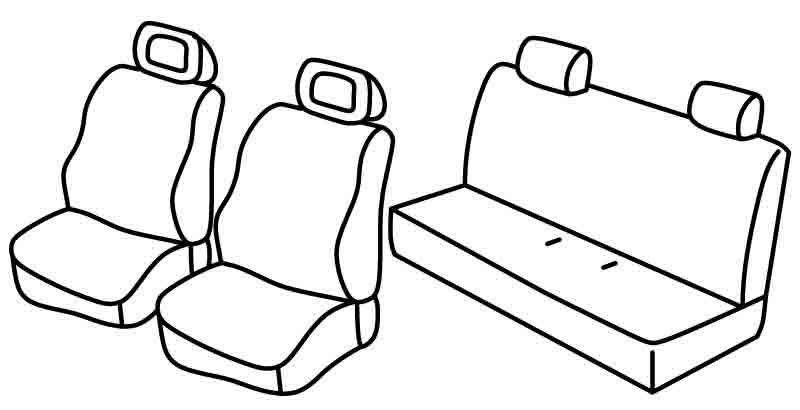 Set coprisedili Superior - Beige - su misura per Fiat Panda (09/03>01/12) Dynamic