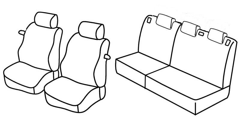 Set coprisedili Superior - Beige - su misura per Ford Fiesta 3p (11/02>08/08)