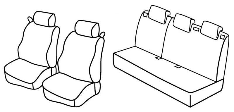 Set coprisedili Superior - Beige - su misura per Ford Fiesta 3p (09/08>05/17)