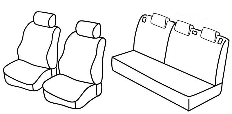 Set coprisedili Superior - Beige - su misura per Ford Fiesta 5p (05/02>08/08)