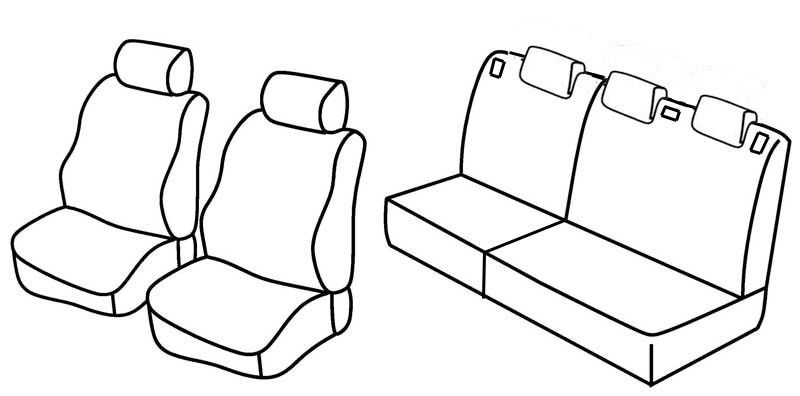 Set coprisedili Superior - Beige - su misura per Ford Fiesta 5p (05/02>08/08)