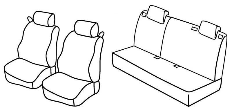 Set coprisedili Superior - Beige - su misura per Ford Fiesta 3p (09/08>05/17)