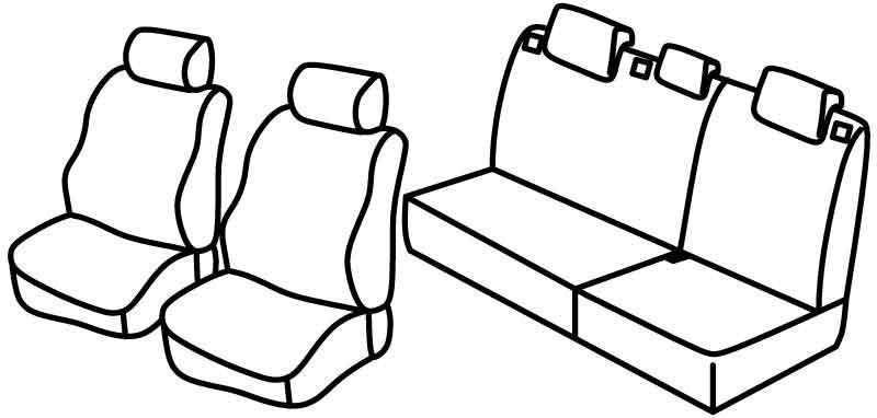 Set coprisedili Superior - Grigio/Nero - su misura per Chevrolet Spark (02/10>09/15)