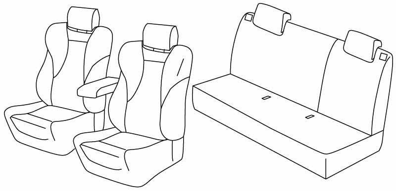 Set coprisedili Superior - Beige - su misura per Audi A1 3p (09/10>01/15) Ambition