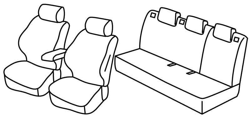 Set coprisedili Superior - Beige - su misura per Audi A1 Sportback (02/12>01/15) Attraction