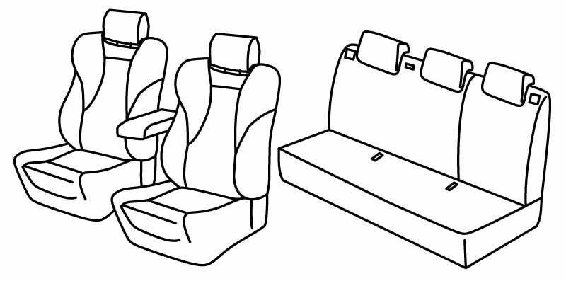 Set coprisedili Superior - Beige - su misura per Audi A1 Sportback (02/12>01/15)