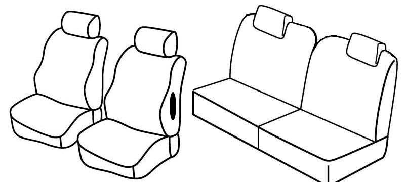 Set coprisedili Superior - Beige - su misura per Citroen C2 (10/03>03/10) Furio, VTS