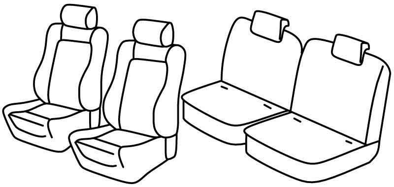 Set coprisedili Superior - Beige - su misura per Citroen C2 (10/03>03/10) VTR