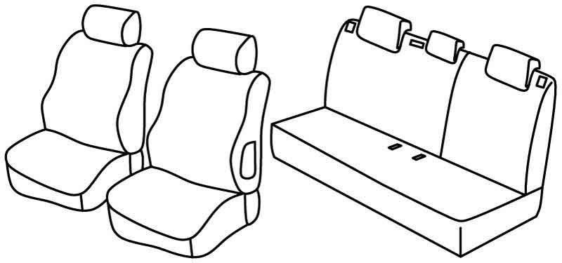 Set coprisedili Superior - Beige - su misura per Citroen C3 (05/02>08/05)