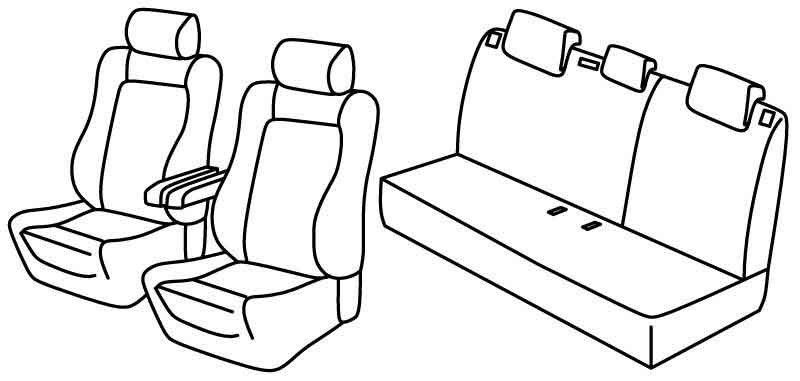 Set coprisedili Superior - Beige - su misura per Citroen C3 (09/05>10/09)  - Citroen C3 Classic (11/09>12/10)