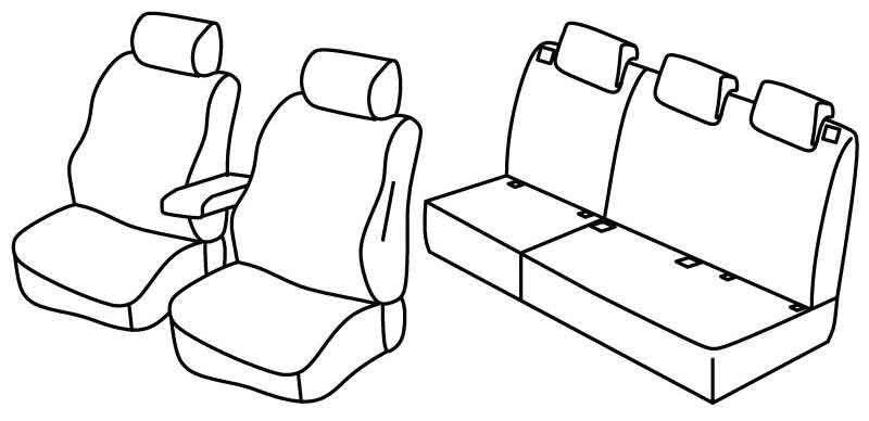 Set coprisedili Superior - Beige - su misura per Citroen C3 Picasso (01/09>10/12) Exclusive