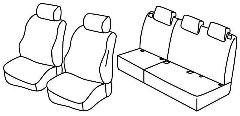 Set coprisedili Superior - Beige - su misura per Citroen C3 Picasso (01/09>10/12) Exclusive