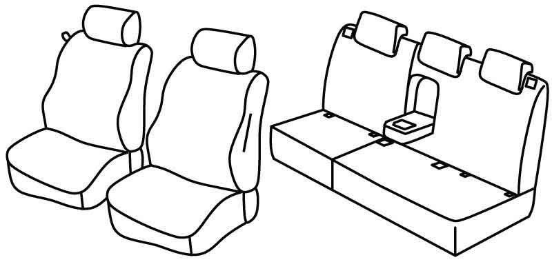 Set coprisedili Superior - Beige - su misura per Citroen C3 Picasso (01/09>10/12) Comfort