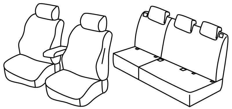 Set coprisedili Superior - Beige - su misura per Citroen C3 Picasso (01/09>10/12) Exclusive